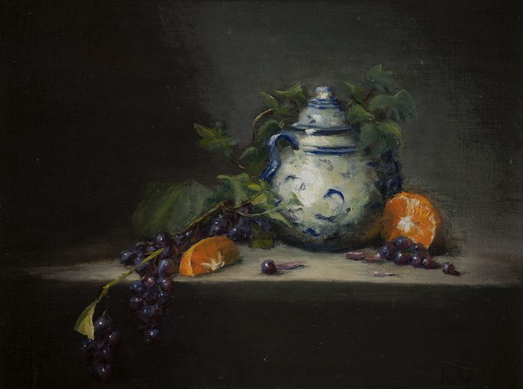 Grapes painting by modern inventor Paul Kirby