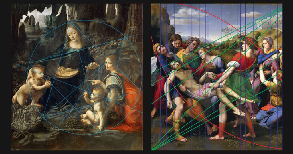 visual flow in da Vinci paintings